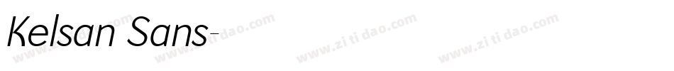 Kelsan Sans字体转换